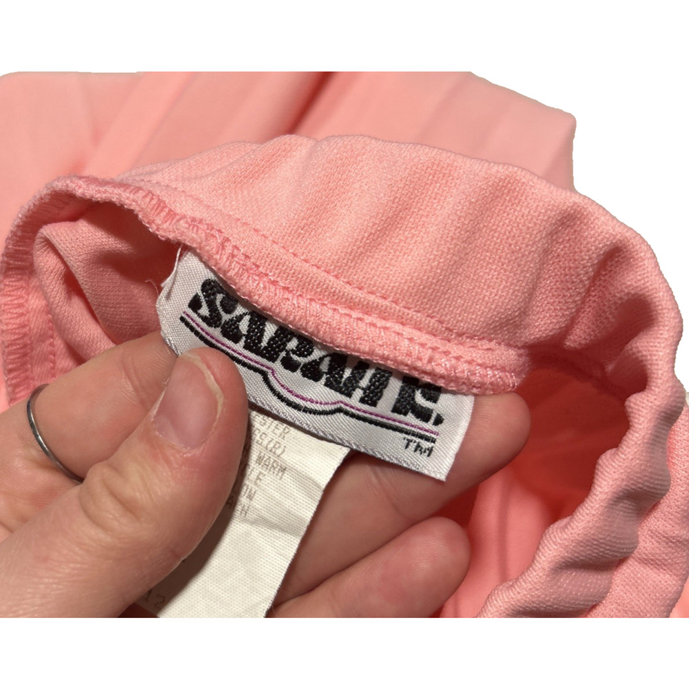 Vintage 80s Pleated Pink Midi Skirt Sz Medium - Picture 6 of 14